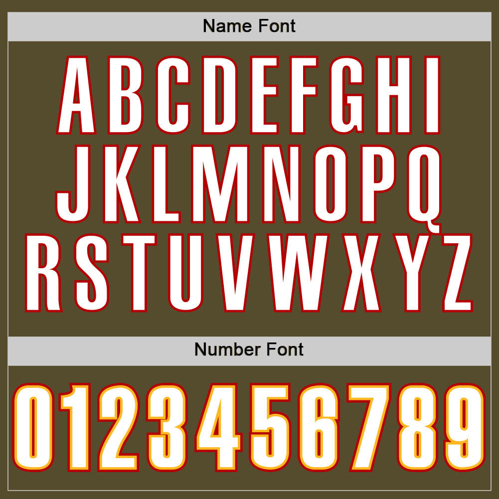 Custom Olive White-Gold Mesh Authentic Salute To Service Football Jersey - Sky-Custom