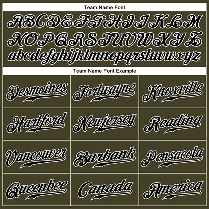 Custom Olive Black-White Authentic Sleeveless Salute To Service Baseball Jersey - Sky-Custom