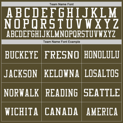 Custom Olive Vintage USA Flag-White Mesh Authentic Salute To Service Football Jersey - Sky-Custom