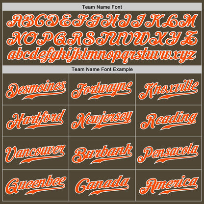 Custom Olive Orange-White Authentic Salute To Service Baseball Jersey - Sky-Custom