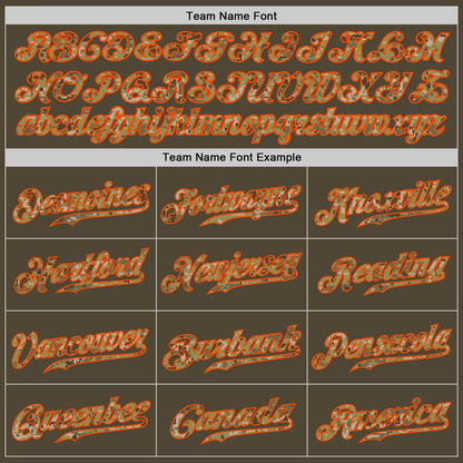 Custom Olive Camo-Orange Authentic Salute To Service Baseball Jersey - Sky-Custom