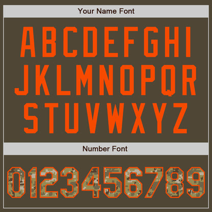 Custom Olive Camo-Orange Authentic Salute To Service Baseball Jersey - Sky-Custom