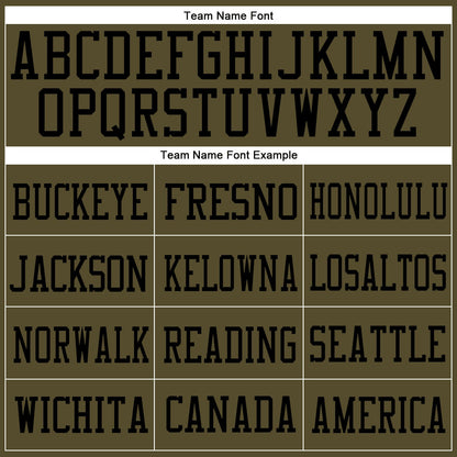 Custom Olive Black Mesh Authentic Salute To Service Football Jersey - Sky-Custom