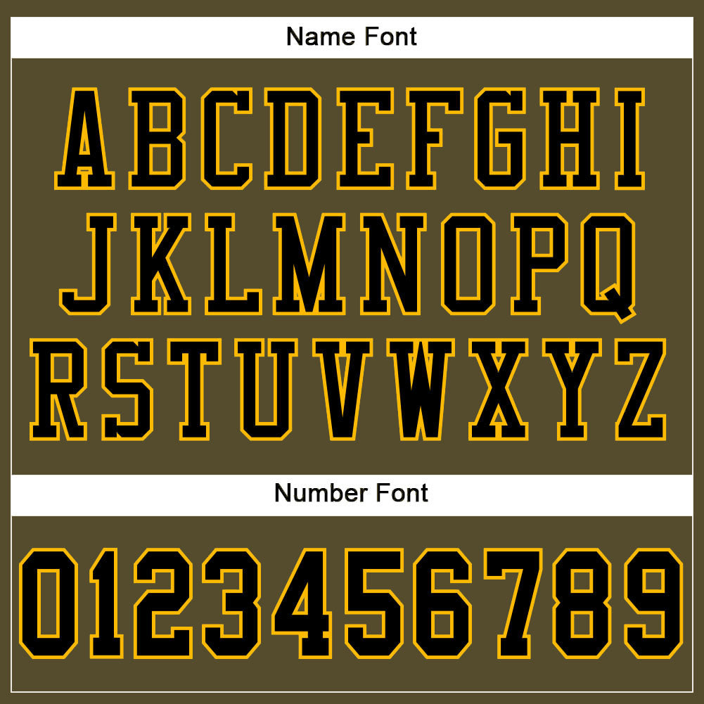 Custom Olive Black-Gold Mesh Authentic Salute To Service Football Jersey - Sky-Custom