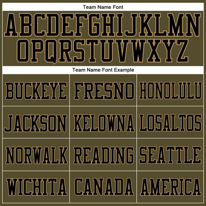 Custom Olive Old Gold-Black Mesh Authentic Salute To Service Football Jersey - Sky-Custom