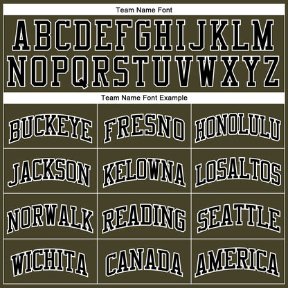 Custom Olive Black-White Authentic Throwback Salute To Service Basketball Jersey - Sky-Custom