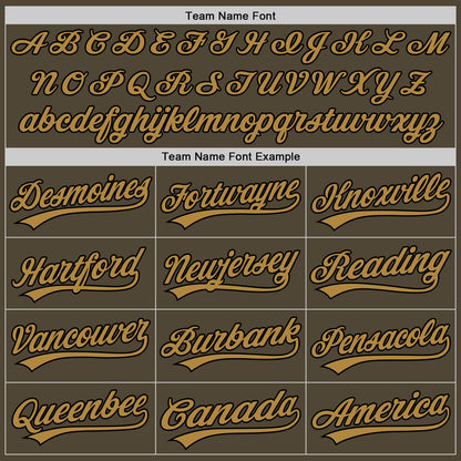 Custom Olive Black-Old Gold Authentic Salute To Service Baseball Jersey - Sky-Custom