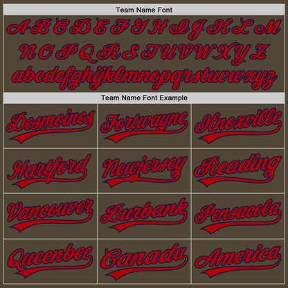 Custom Olive Red-Navy Authentic Salute To Service Baseball Jersey - Sky-Custom