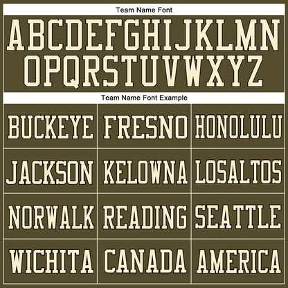 Custom Olive Vintage USA Flag Cream-Black Mesh Authentic Salute To Service Football Jersey - Sky-Custom