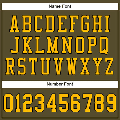 Custom Olive Gold-Black Mesh Authentic Salute To Service Football Jersey - Sky-Custom