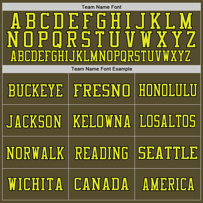 Custom Olive Neon Yellow-Black Mesh Authentic Salute To Service Football Jersey - Sky-Custom