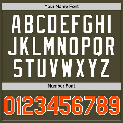 Custom Olive Orange-White Authentic Throwback Salute To Service Baseball Jersey - Sky-Custom