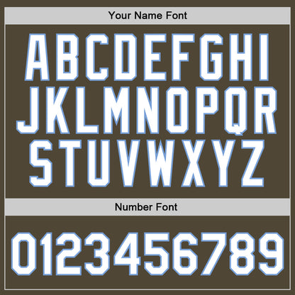 Custom Olive White-Light Blue Authentic Throwback Salute To Service Basketball Jersey - Sky-Custom