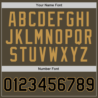 Custom Olive Black-Old Gold Authentic Throwback Salute To Service Basketball Jersey - Sky-Custom