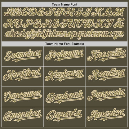 Custom Olive Camo-Cream Mesh Authentic Throwback Salute To Service Baseball Jersey - Sky-Custom