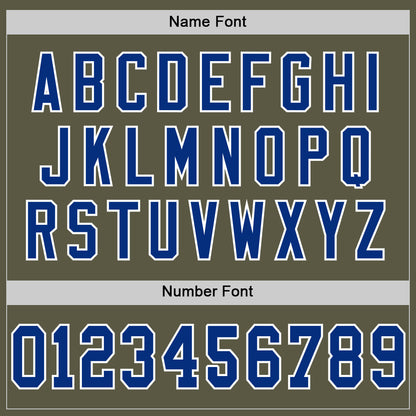 Custom Olive Royal-White Mesh Authentic Salute To Service Football Jersey - Sky-Custom