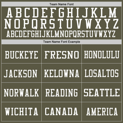 Custom Olive White Mesh Authentic Salute To Service Football Jersey - Sky-Custom