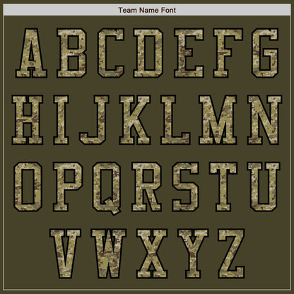 Custom Olive Camo-Black Authentic Salute To Service Baseball Jersey - Sky-Custom