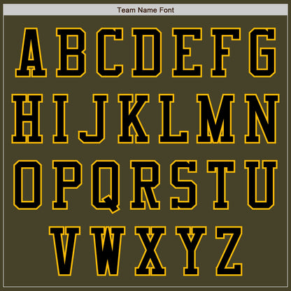 Custom Olive Gold-Black Authentic Salute To Service Baseball Jersey - Sky-Custom