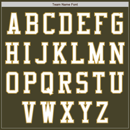 Custom Olive White-Old Gold Authentic Salute To Service Baseball Jersey - Sky-Custom