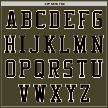 Custom Olive Black-Cream Authentic Salute To Service Baseball Jersey - Sky-Custom