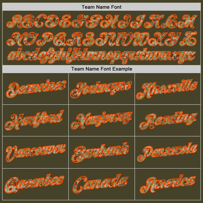 Custom Olive Camo Orange-Black Authentic Throwback Salute To Service Basketball Jersey - Sky-Custom