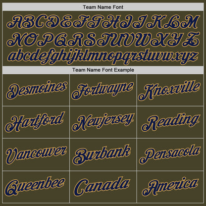 Custom Olive Navy-Old Gold Authentic Throwback Salute To Service Basketball Jersey - Sky-Custom