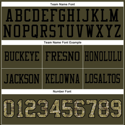 Custom Olive Camo-Black Mesh Authentic Salute To Service Football Jersey - Sky-Custom