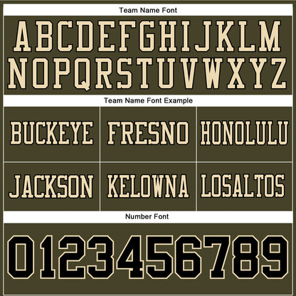 Custom Olive Black-Cream Mesh Authentic Salute To Service Football Jersey - Sky-Custom