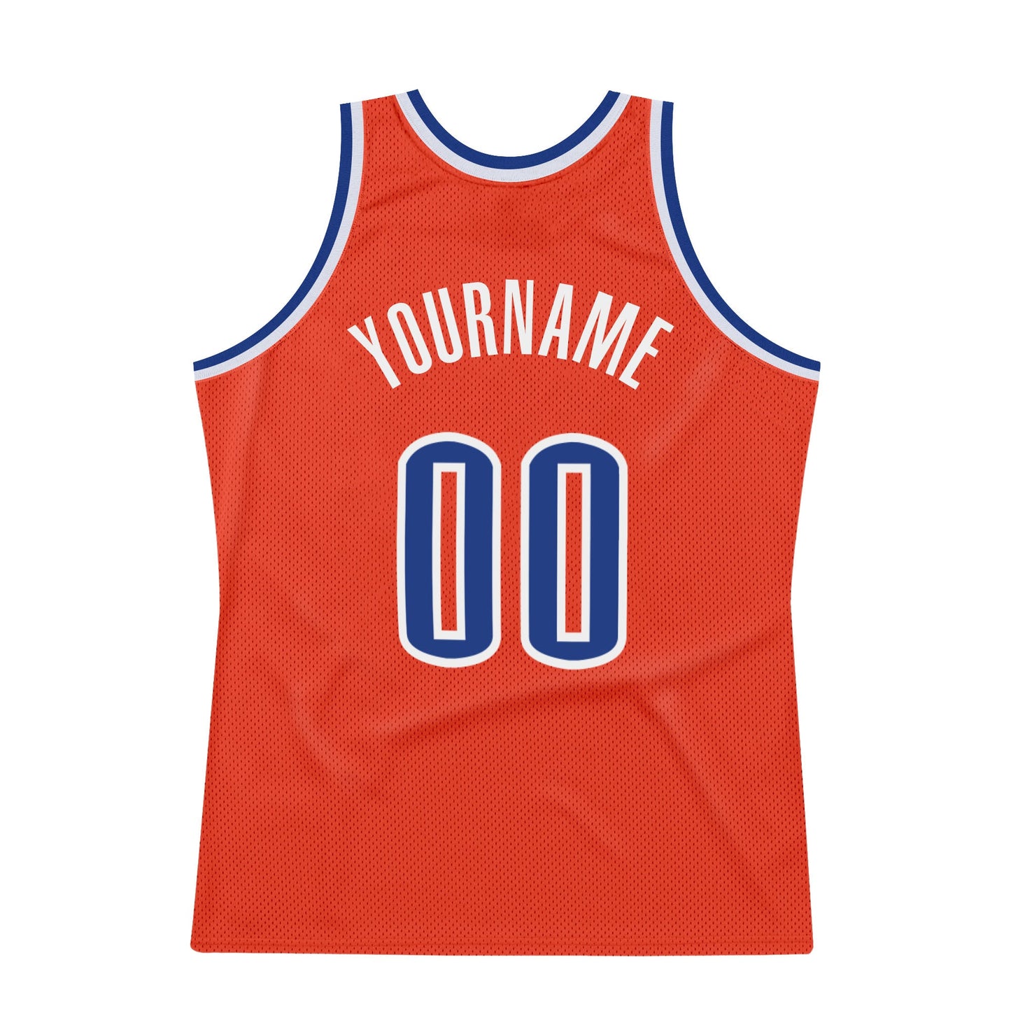 Custom Orange Royal-White Authentic Throwback Basketball Jersey - Sky-Custom