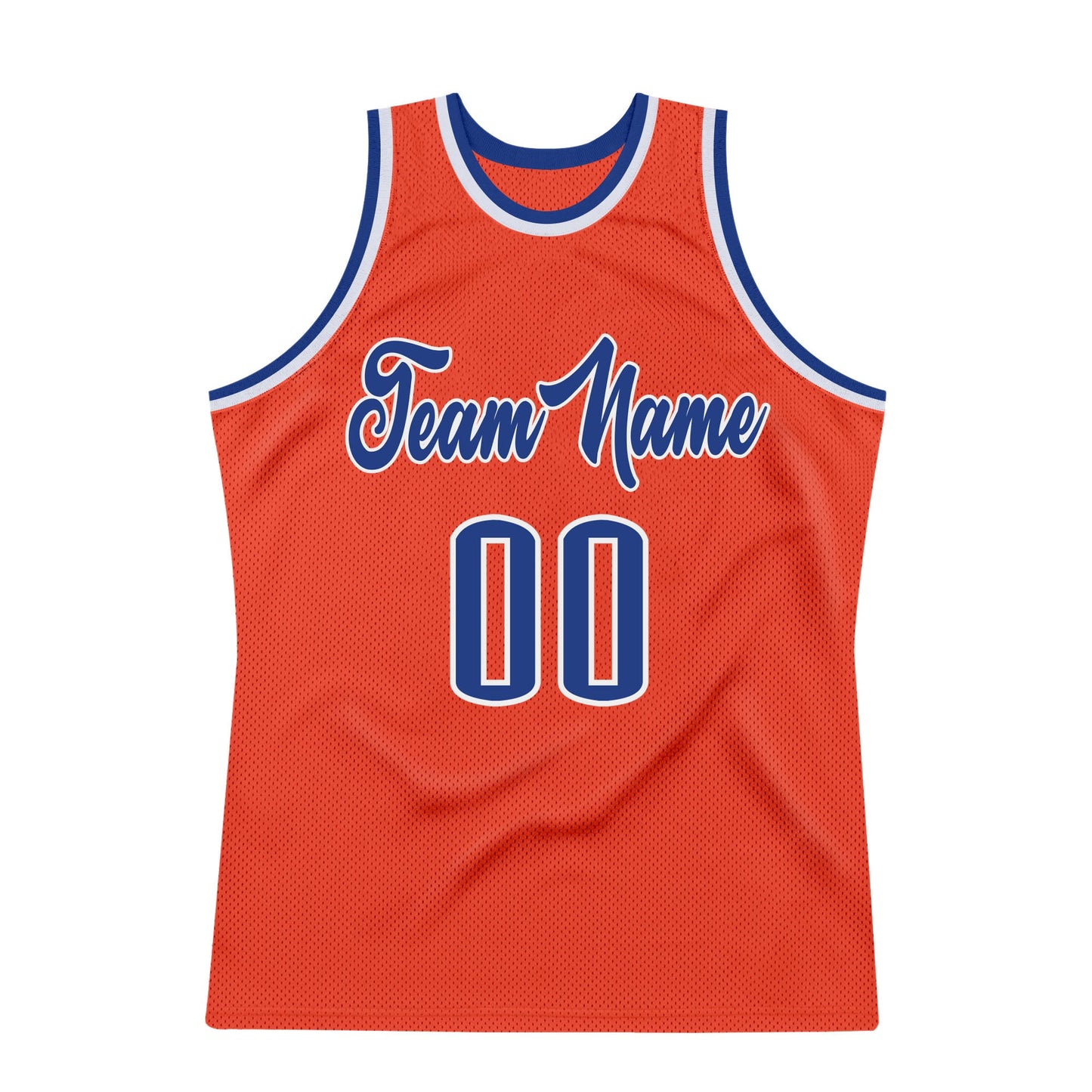 Custom Orange Royal-White Authentic Throwback Basketball Jersey - Sky-Custom