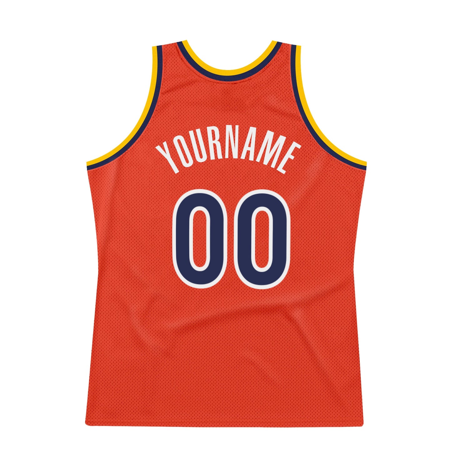 Custom Orange Navy-Gold Authentic Throwback Basketball Jersey - Sky-Custom