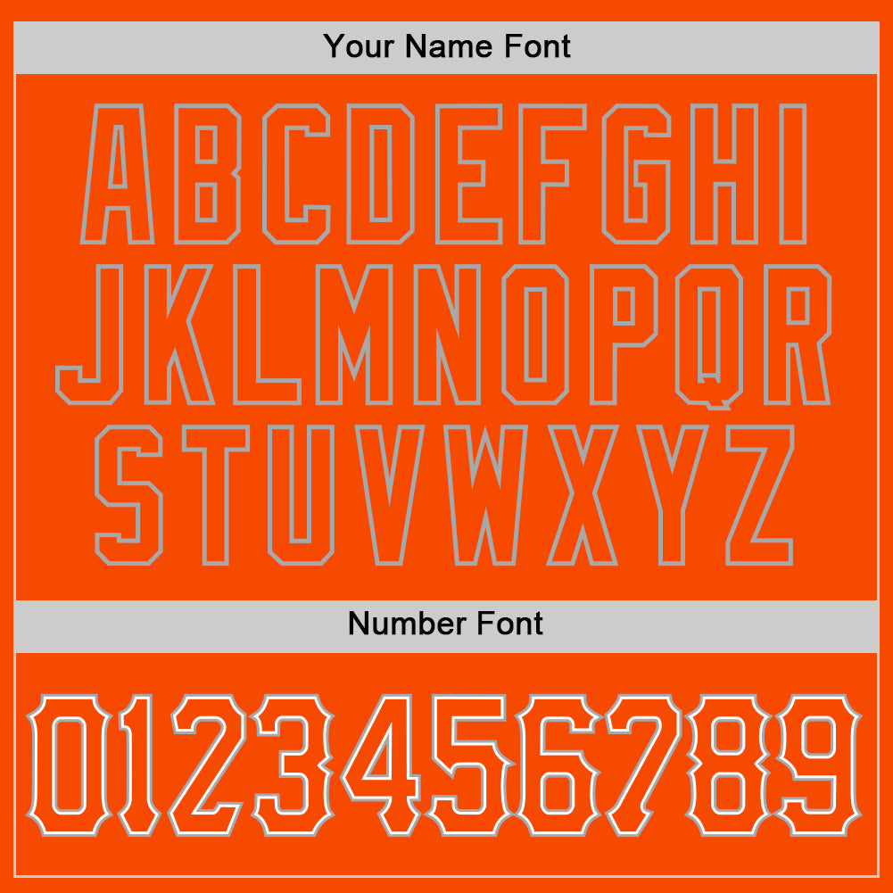 Custom Orange Orange-Gray Authentic Baseball Jersey - Sky-Custom