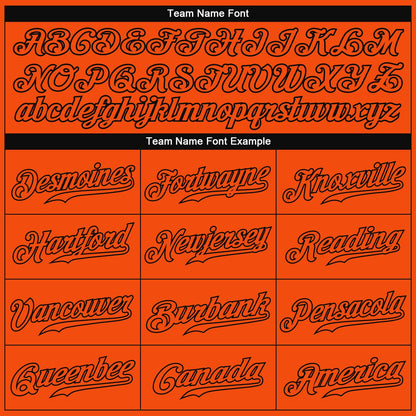 Custom Orange Orange-Black Authentic Baseball Jersey - Sky-Custom