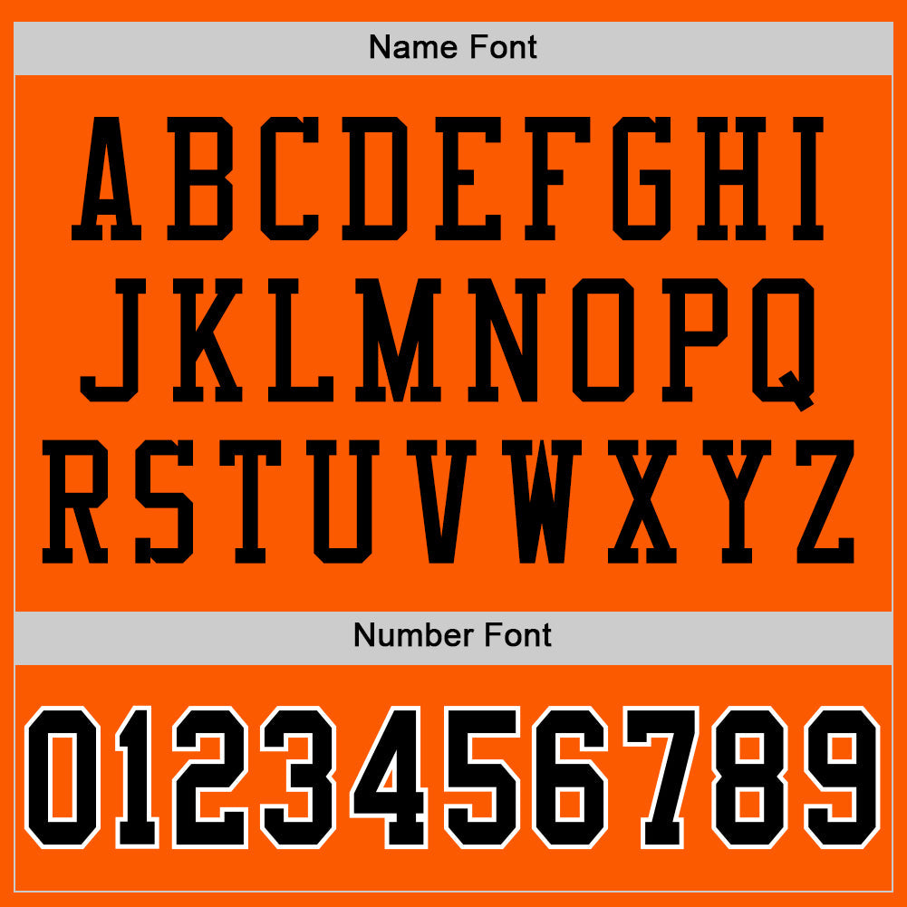 Custom Orange Black-White Mesh Authentic Throwback Football Jersey - Sky-Custom