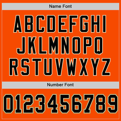 Custom Orange Black-Old Gold Mesh Authentic Football Jersey - Sky-Custom