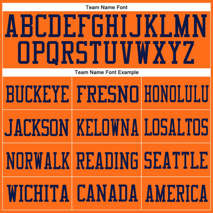 Custom Orange Orange-Navy Mesh Authentic Football Jersey - Sky-Custom