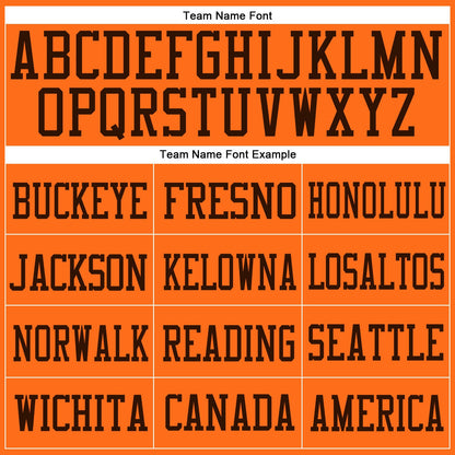 Custom Orange Orange-Brown Mesh Authentic Football Jersey - Sky-Custom