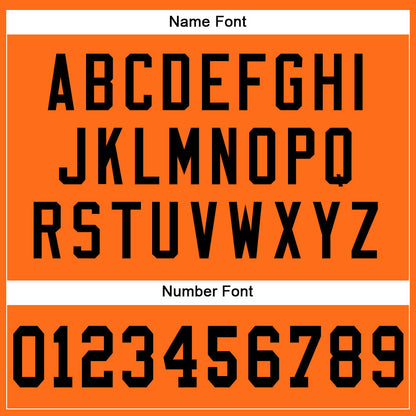 Custom Orange Black Mesh Authentic Football Jersey - Sky-Custom