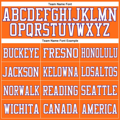 Custom Orange White-Purple Mesh Authentic Football Jersey - Sky-Custom