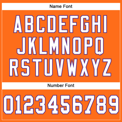 Custom Orange White-Purple Mesh Authentic Football Jersey - Sky-Custom