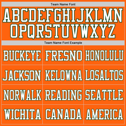 Custom Orange White-Green Mesh Authentic Football Jersey - Sky-Custom