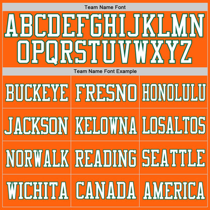 Custom Orange White-Kelly Green Mesh Authentic Football Jersey - Sky-Custom