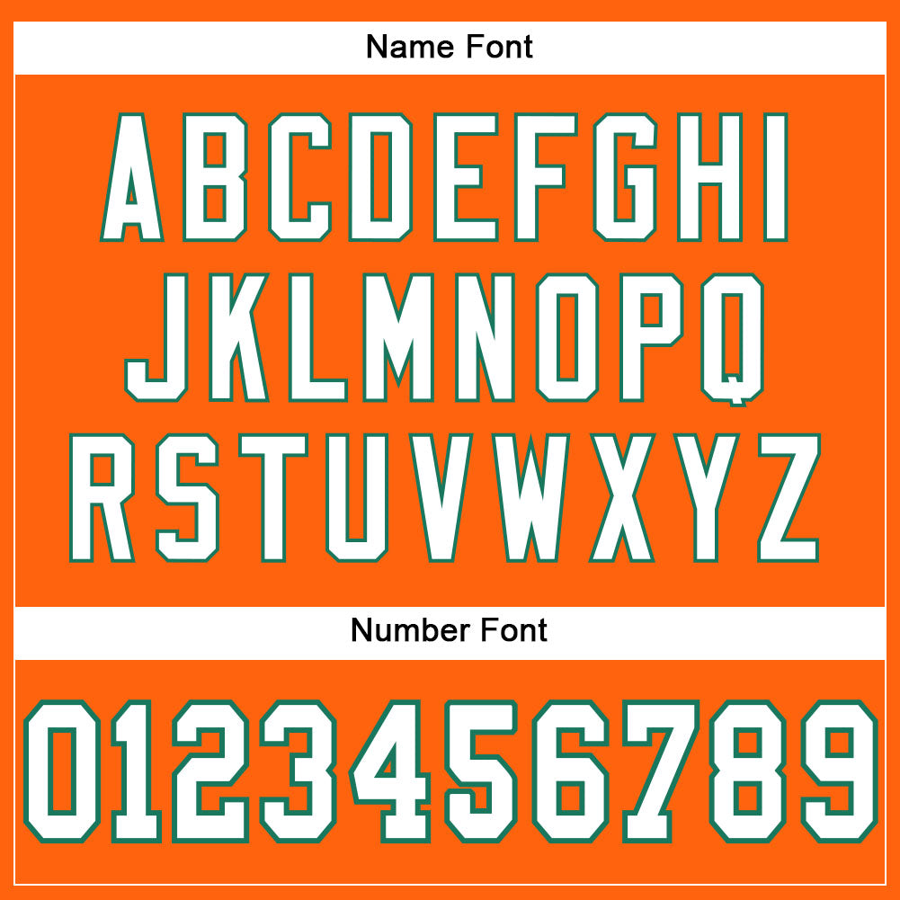 Custom Orange White-Kelly Green Mesh Authentic Football Jersey - Sky-Custom