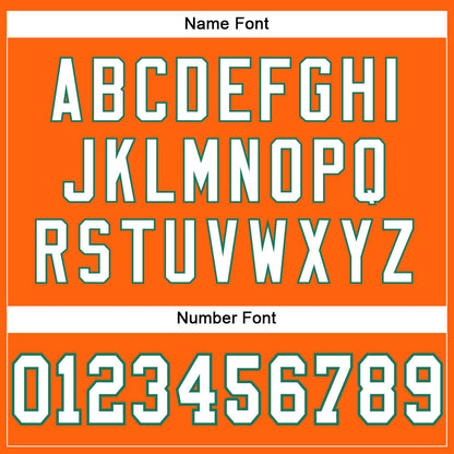 Custom Orange White-Kelly Green Mesh Authentic Football Jersey - Sky-Custom