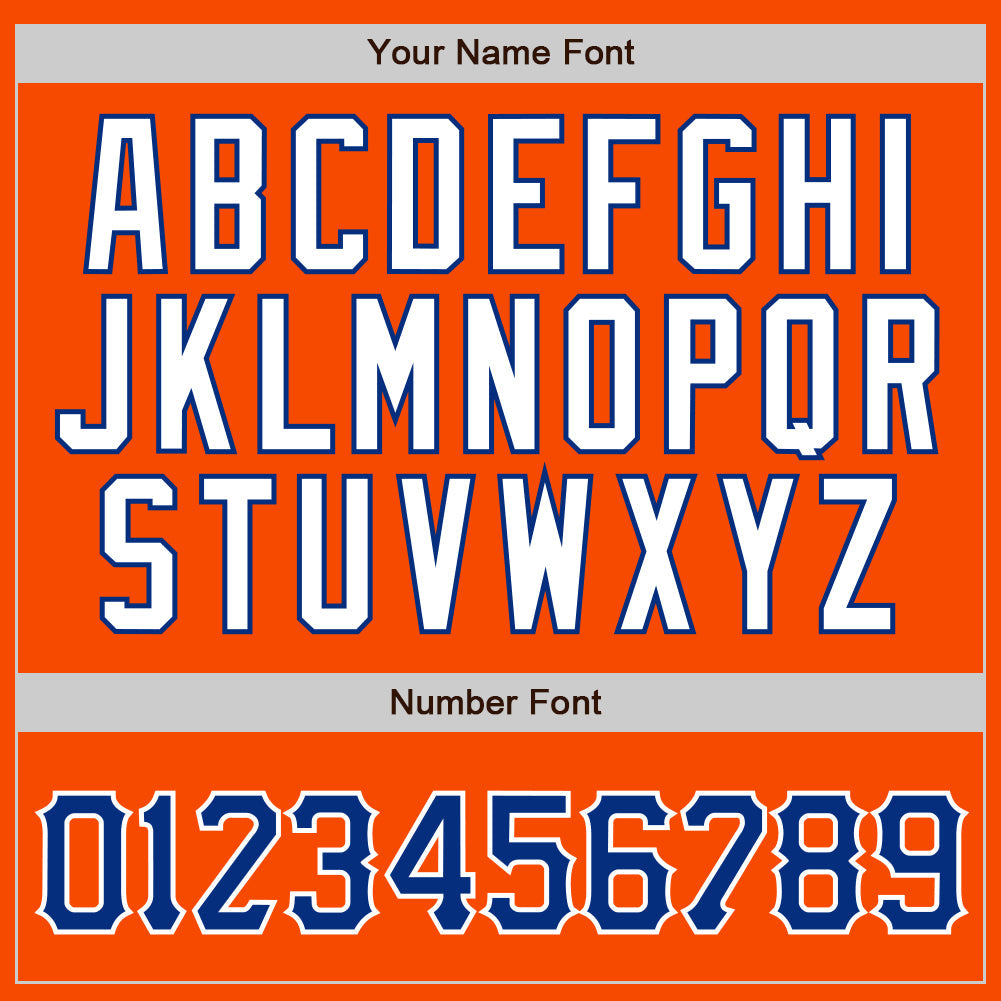 Custom Orange White Pinstripe Royal-White Authentic Baseball Jersey - Sky-Custom