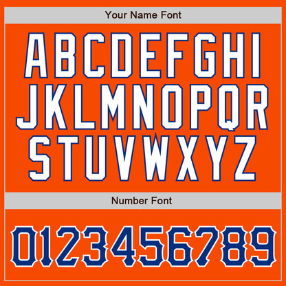 Custom Orange White Pinstripe Royal-White Authentic Baseball Jersey - Sky-Custom
