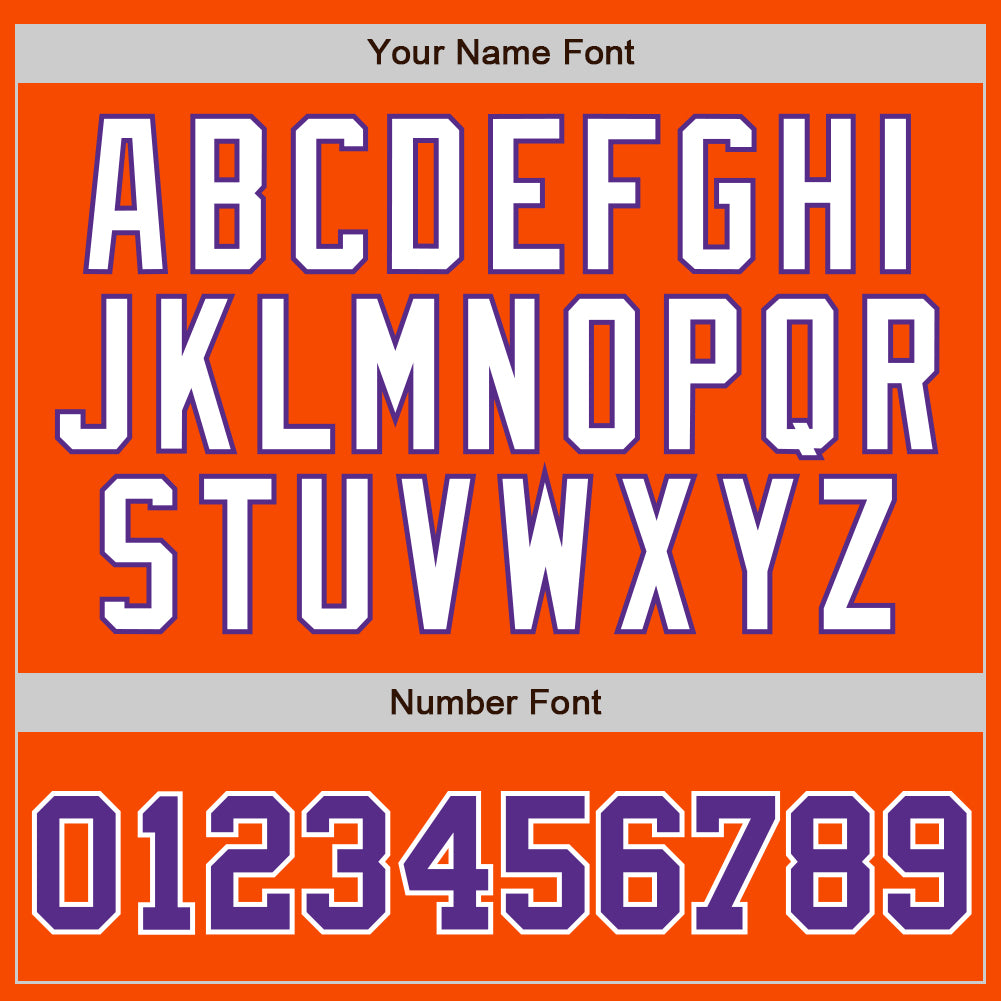 Custom Orange White Pinstripe Purple-White Authentic Baseball Jersey - Sky-Custom