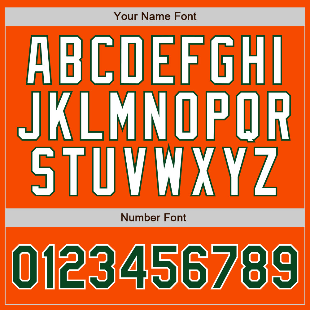 Custom Orange White Pinstripe Green-White Authentic Baseball Jersey - Sky-Custom