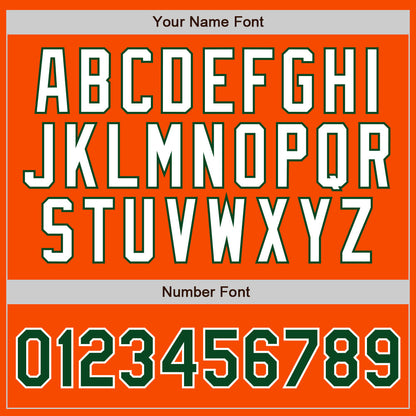 Custom Orange White Pinstripe Green-White Authentic Baseball Jersey - Sky-Custom